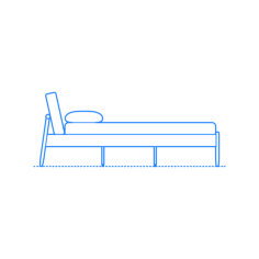 Furniture Bed Frames Raleigh Bed Outline Svg Vector, Free Vectors File